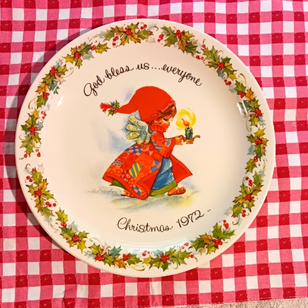 Vintage 1972 Christmas Plate By American Greetings Co.